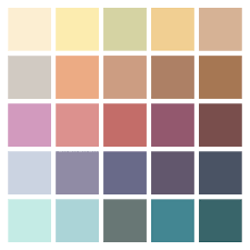 Custom paint color samples and matching palettes on a table